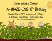 corn maze party invitations corn maze party invitations