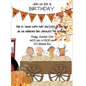 Printable Hayride Birthday Invitation Hayride Birthday | Etsy