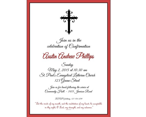 Free Printable Confirmation Invitations 4