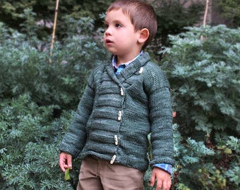 Boy sweater, toddler winter sweater, Toddler boy coat,  100% merino superwash wool, MADE TO ORDER, boy clothes, winter clothing