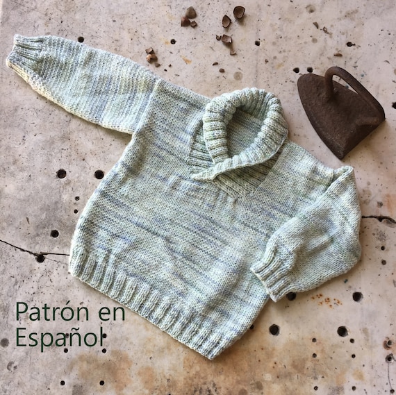 Spanish knitting pattern for Boy Jacket In SPANISH pdf pattern instant download
