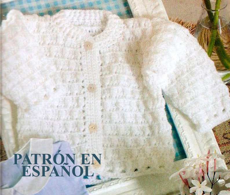 Spanish Baby Crochet Pattern Easy Crochet Pattern Cardigan - Etsy