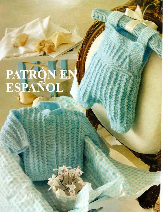 Patron En Espanol Jersey De Bebe Patrones A Palillo Sweater Etsy