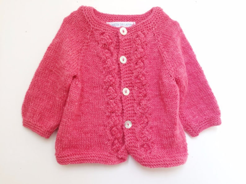 Patrón en INGLES, jersey de niña, patrones a palillo, sweater de niña