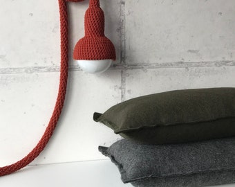 Wool basic pillow | small handmade woolfelt pillow in olive green