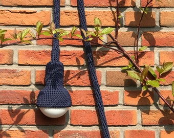 Lampe garden | crocheted handmade gardenlamp in navy blue