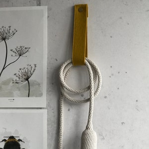 Loop XL wallhooks handmade felt wall hanger in curry yellow image 1