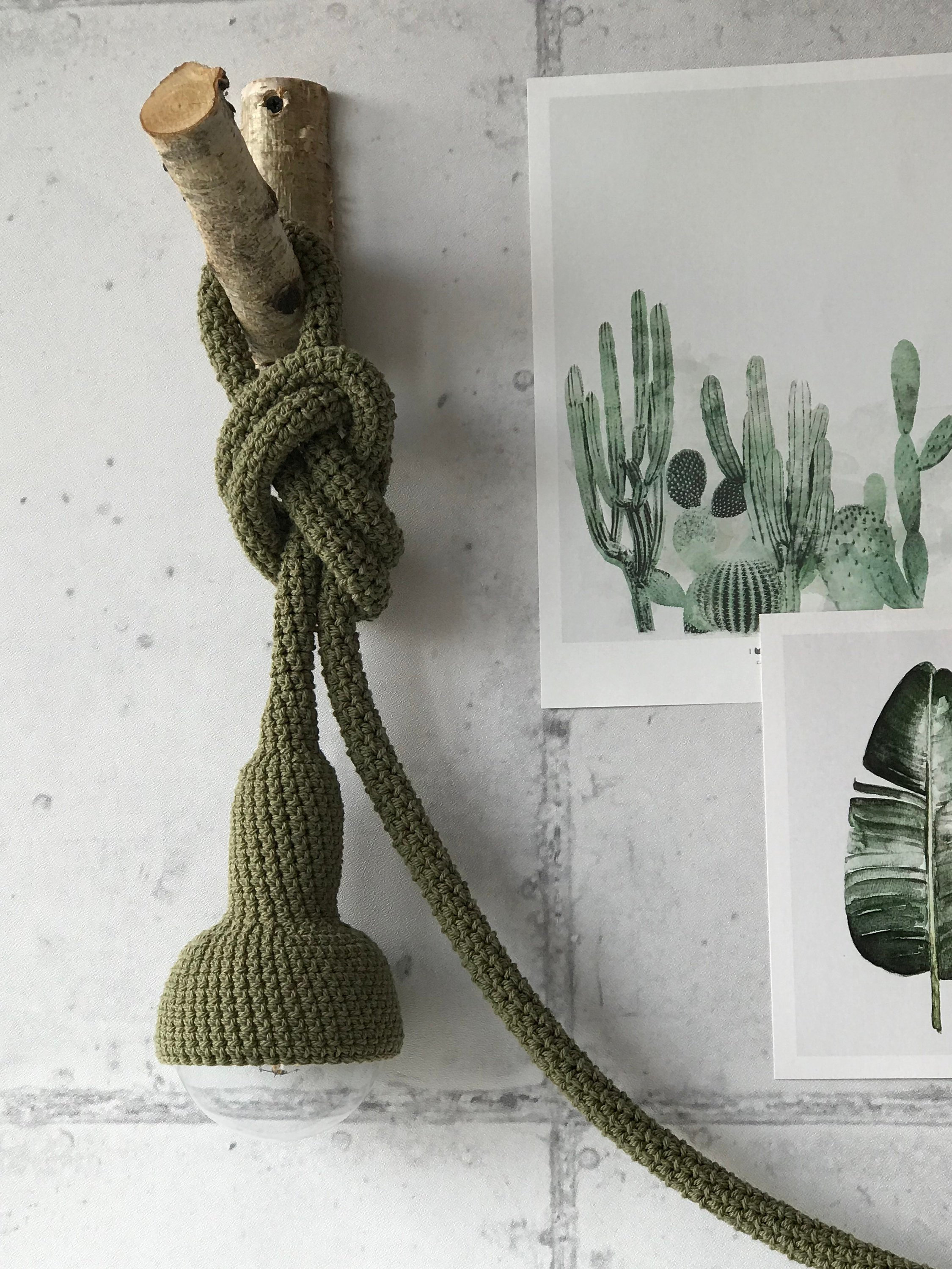 Lampe Chunky, Branchez La Lampe de Pendentif en Kaki