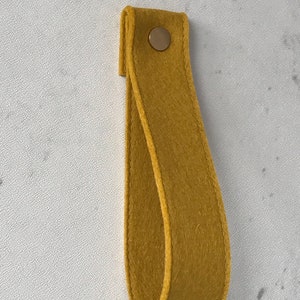 Loop XL wallhooks handmade felt wall hanger in curry yellow image 2