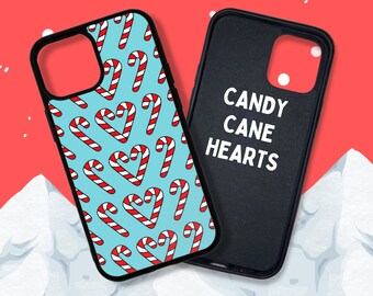 Christmas Candy Canes Phone Case iPhone Samsung Festive cane holiday season sweets Gifts phone cover protection bumper Rubber