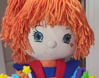 Custom Rainbow Brite 18" large soft doll and her favorite sprite Twink spark.