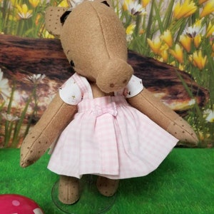 OoAK Piglet piggy pig plush doll, Penelope /or Coco ball-jointed merino-wool 12 30cm tall GIRL w curl tails image 10