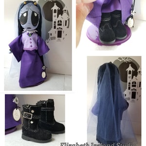 Gloomsville's Misery art cloth 11-inch /or 16.5 inch doll member of Ruby Gloom Manor Made-to-Order Gothic doll image 7