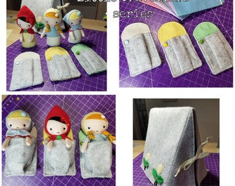 Little Travellers Collection Evie & BEAR and Friends *Dollsx3, Tent w 3Sleeping Bags. Merino-wool SET *doll options