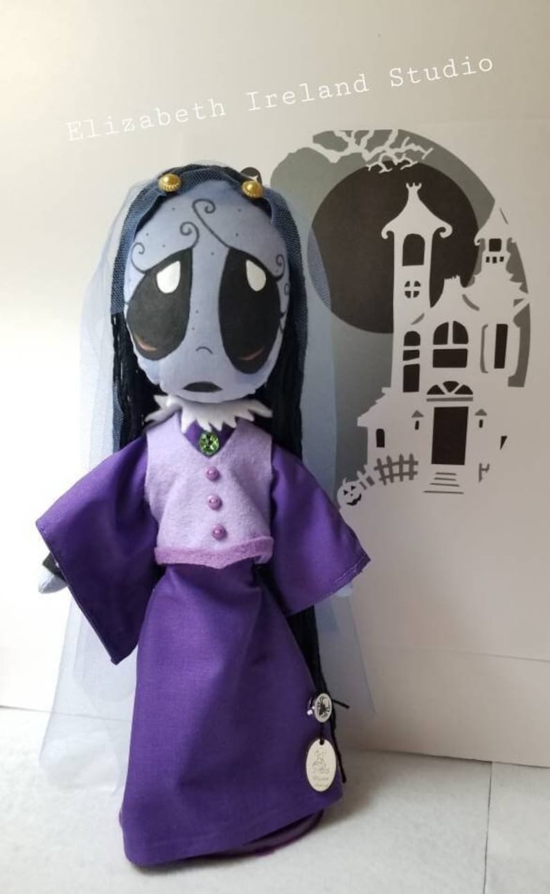 Gloomsville's Misery art cloth 11-inch /or 16.5 inch doll member of Ruby Gloom Manor Made-to-Order Gothic doll image 1