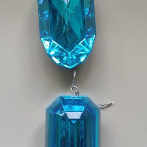 Gems large blue aquamarine gem, 5" jewel wreath attachment, Christmas decorations, garlands, swags, table centrepiece, elegant decorations