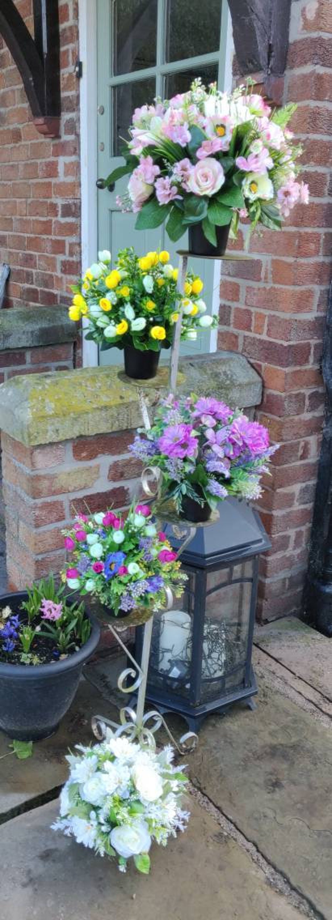 Grave Pots Memorial Graveside in Memory Flowers Etsy UK