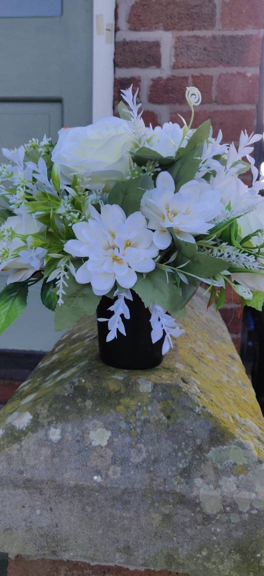 Grave Pots Memorial Graveside in Memory Flowers Etsy UK