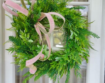 Wreath greenery foliage all year round door hanger home decor wall