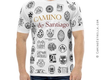 Camino de Santiago Jakobsweg T-Shirt Sellos