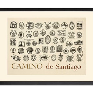 Camino de Santiago Jakobsweg Art print Poster image 1