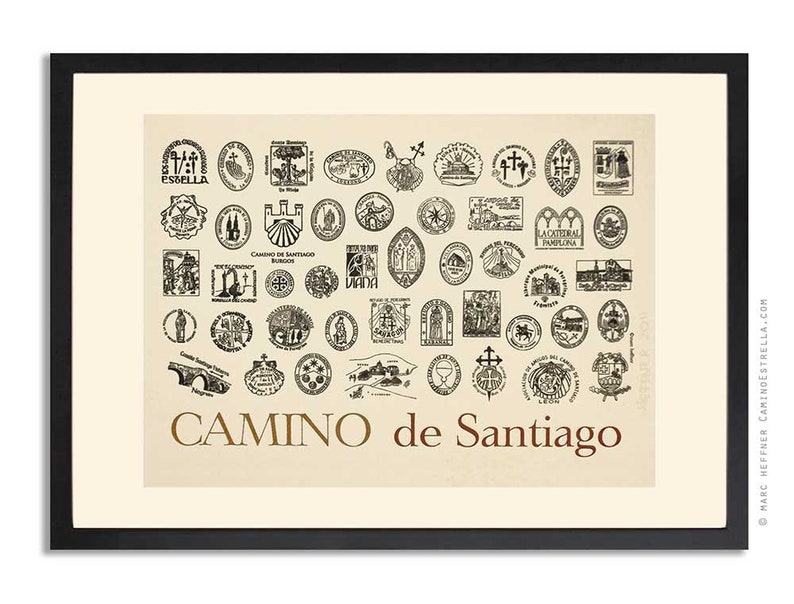 Camino de Santiago Jakobsweg Art print Poster image 1