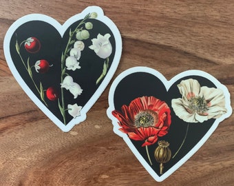 Opium Poppy and Lily of the Valley Stickers