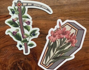 Deadly Nightshade and Oleander Stickers