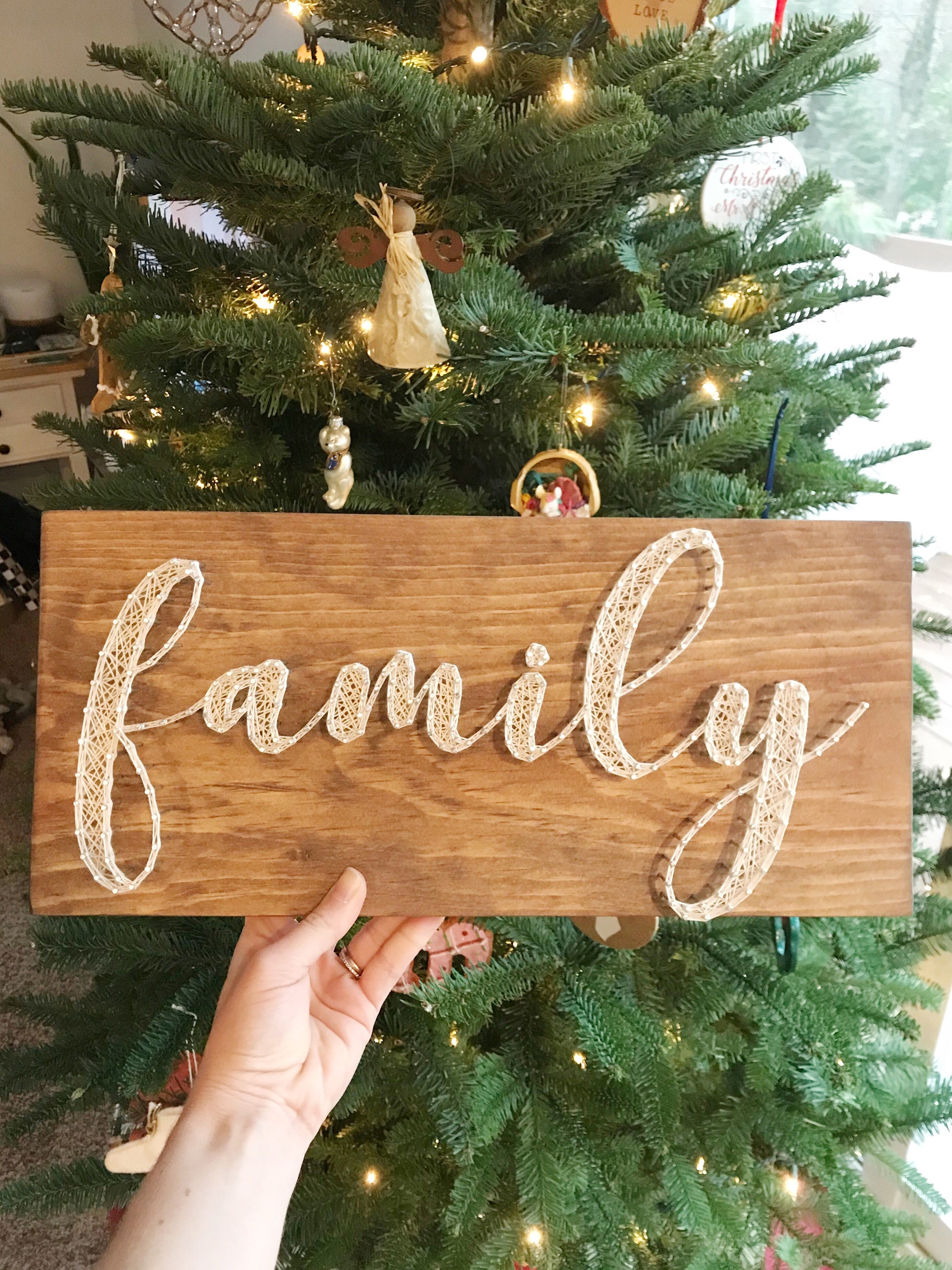 Family String Art Family Sign String Art Sign String Art Etsy