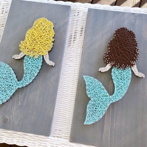 Mermaid String Art Mermaid Sign I'm a Mermaid String | Etsy