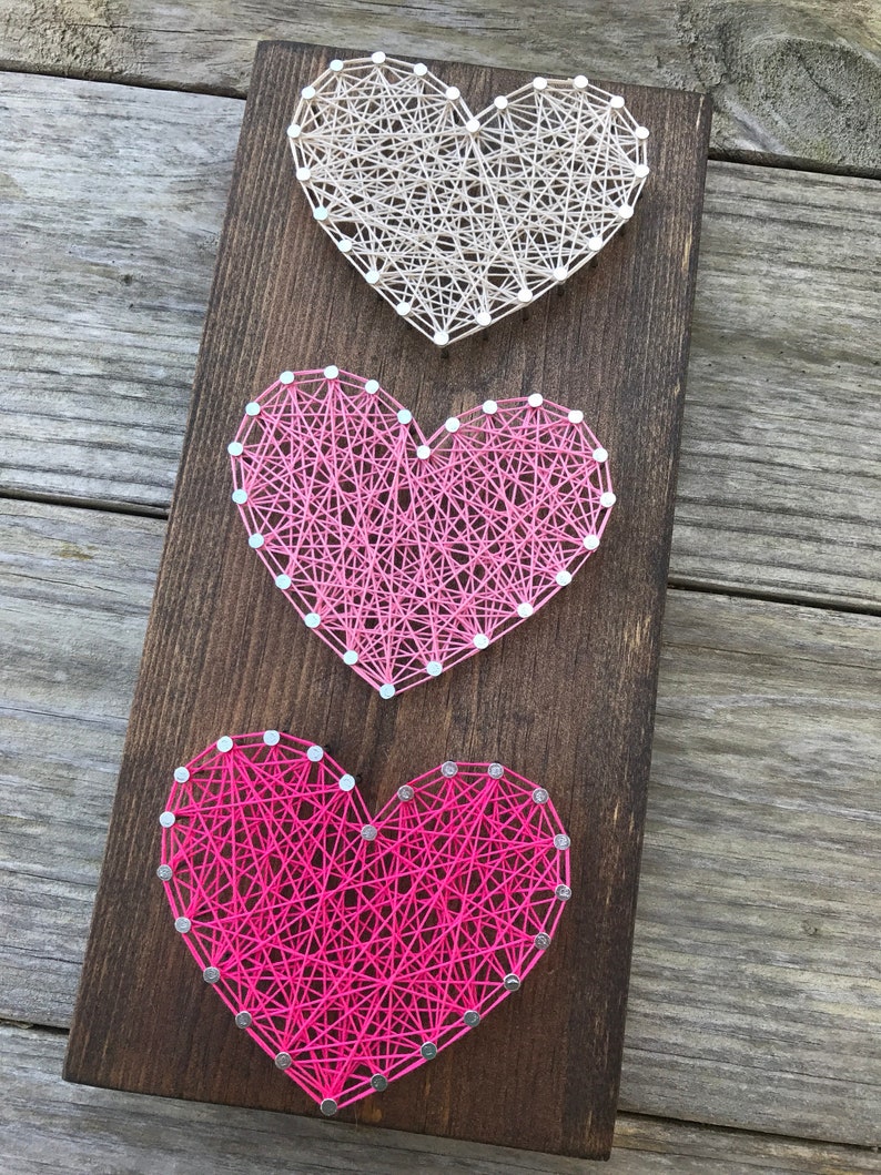 Heart Sign Ombre Heart String Art Sign String Art Nail | Etsy