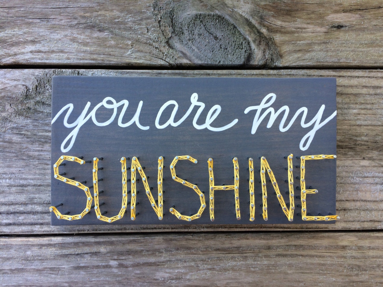 You Are My Sunshine String Art Sign String Art Nail Art Etsy