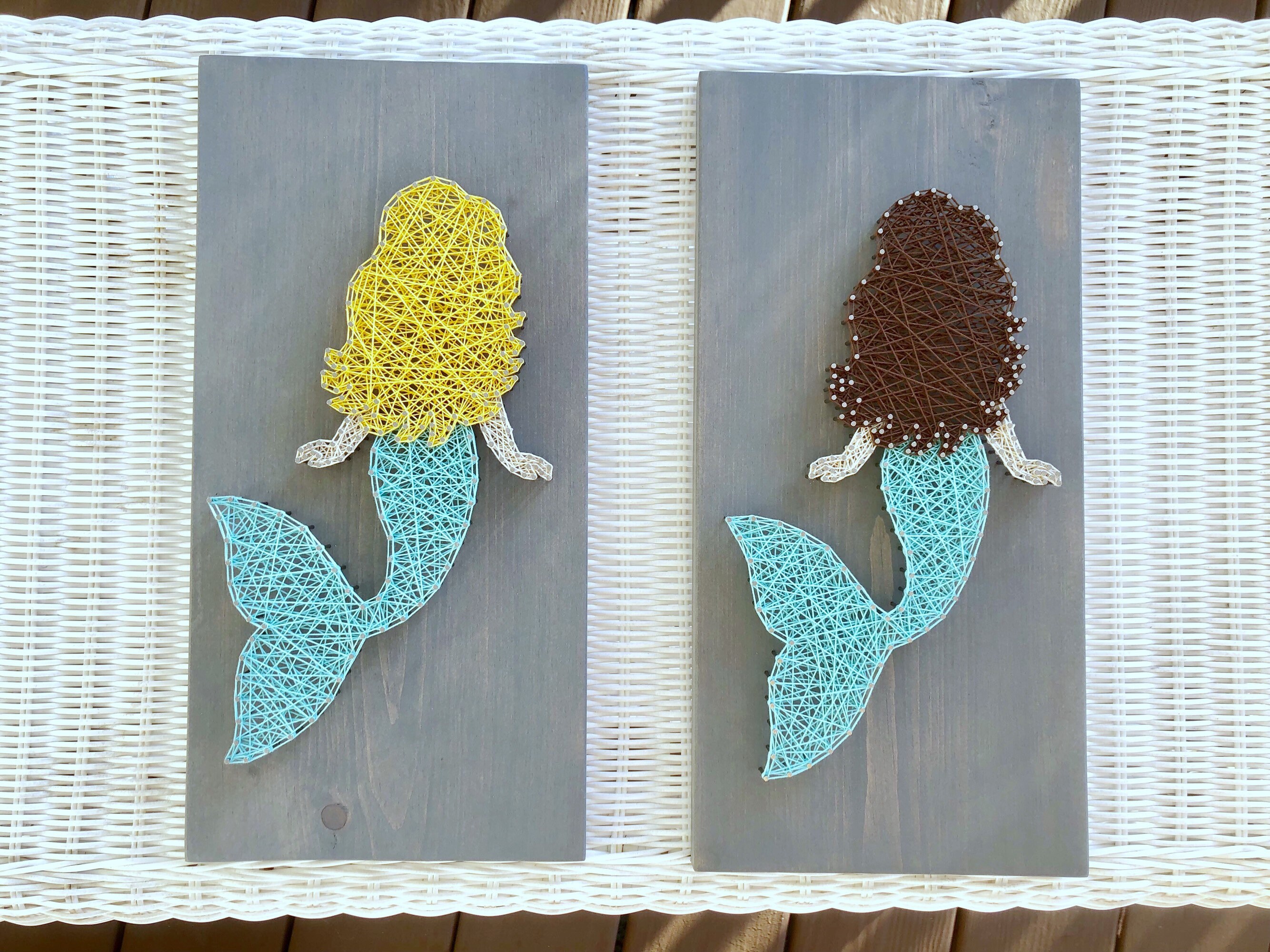 Mermaid String Art Mermaid Sign I'm a Mermaid String | Etsy