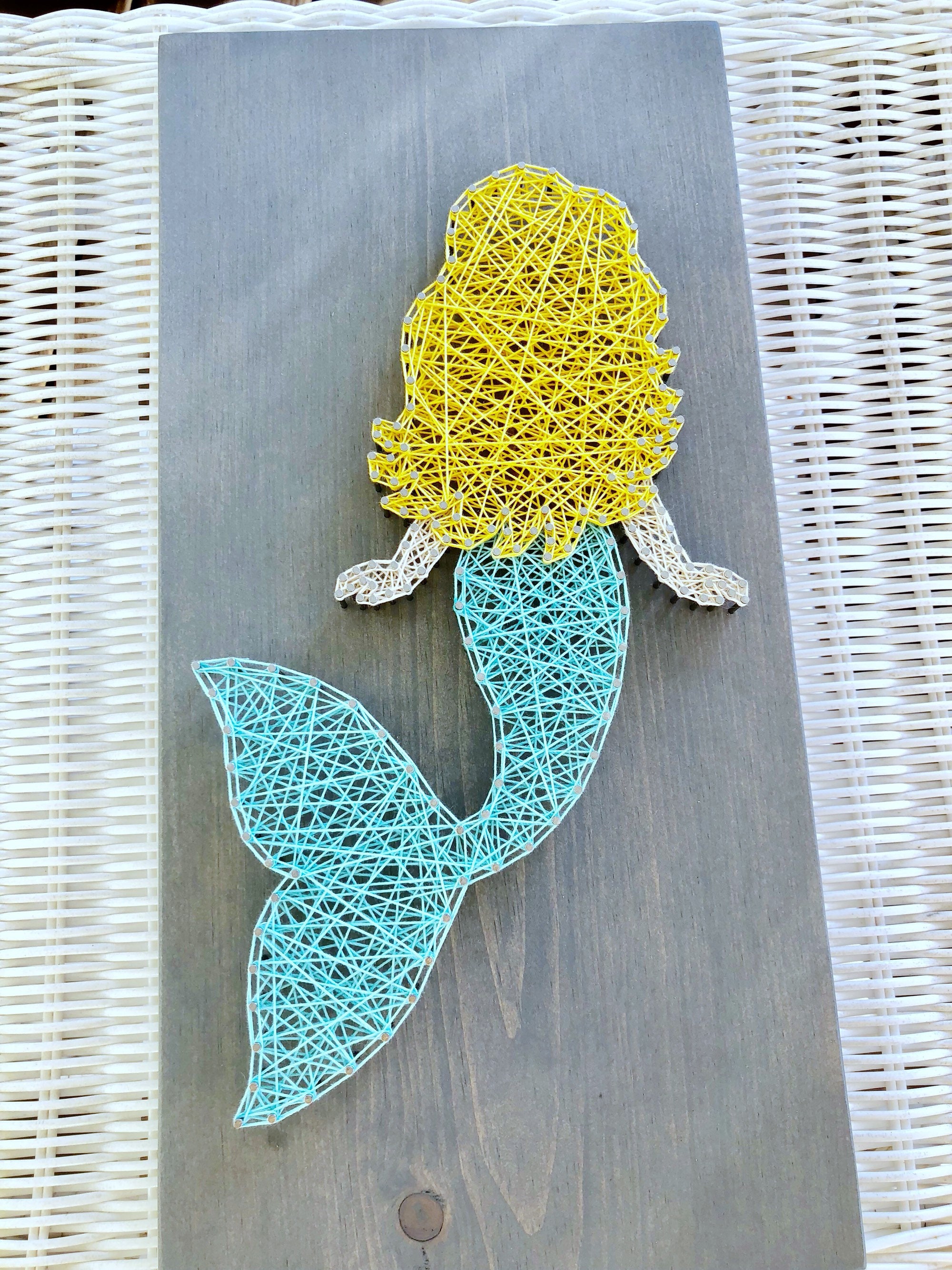 Mermaid String Art Mermaid Sign I'm a Mermaid String | Etsy