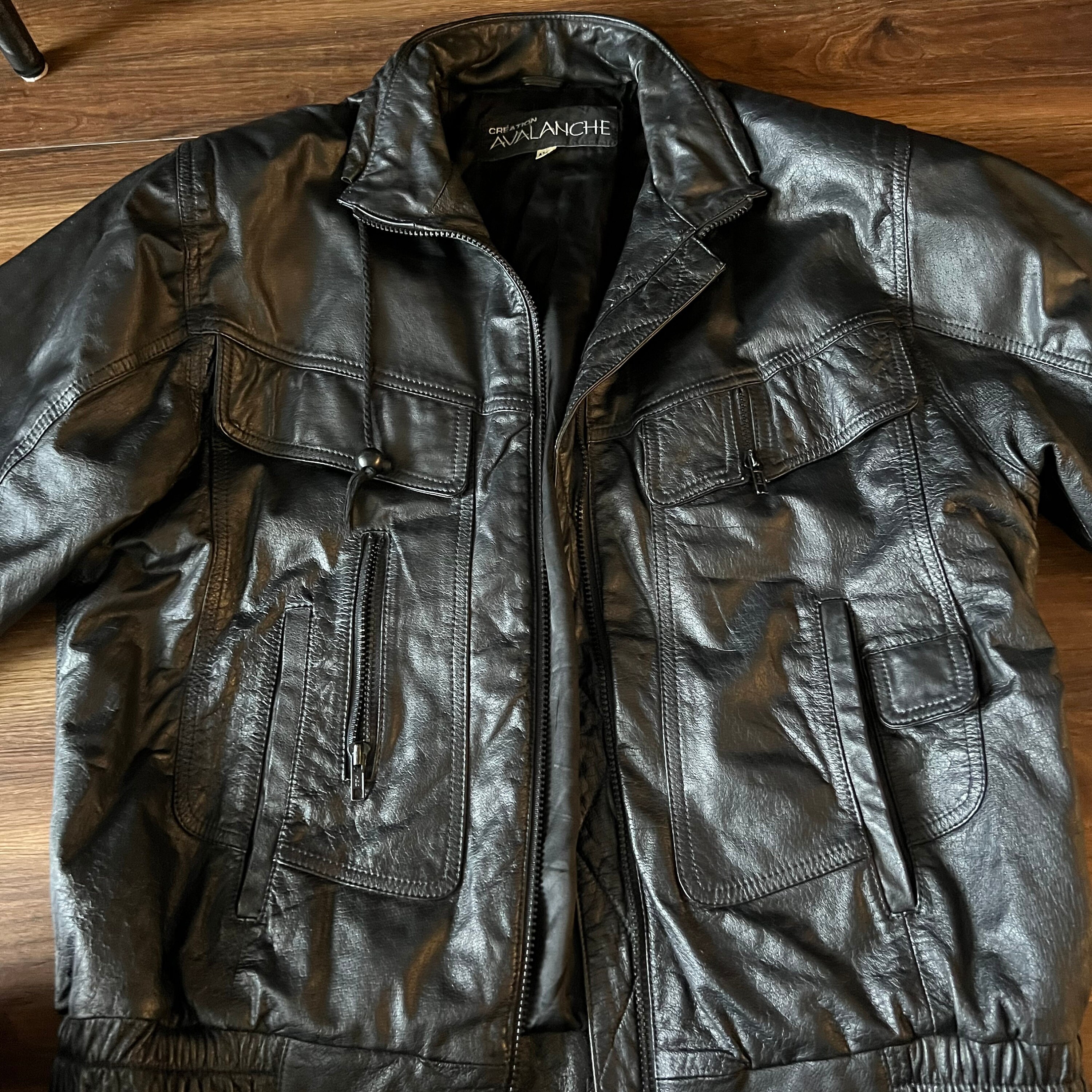 Vintage Leather Bomber Style Jacket - Etsy