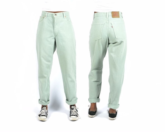 Levi's 550 Size 31 Mint Green Vintage Denim Jeans