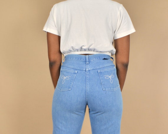 70s Light Wash Vintage Denim Jeans - image 4