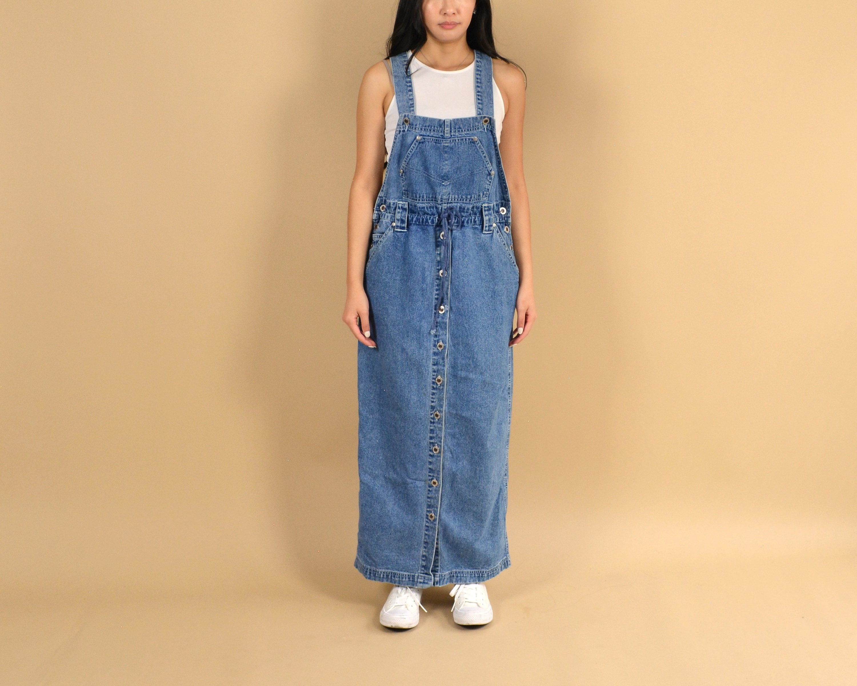 Levi's Silver Tab 90s Button up Overall Dress - Etsy