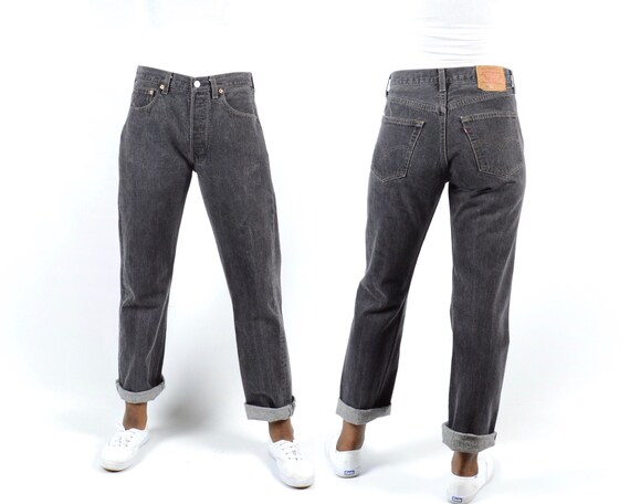 levis mom jeans grey