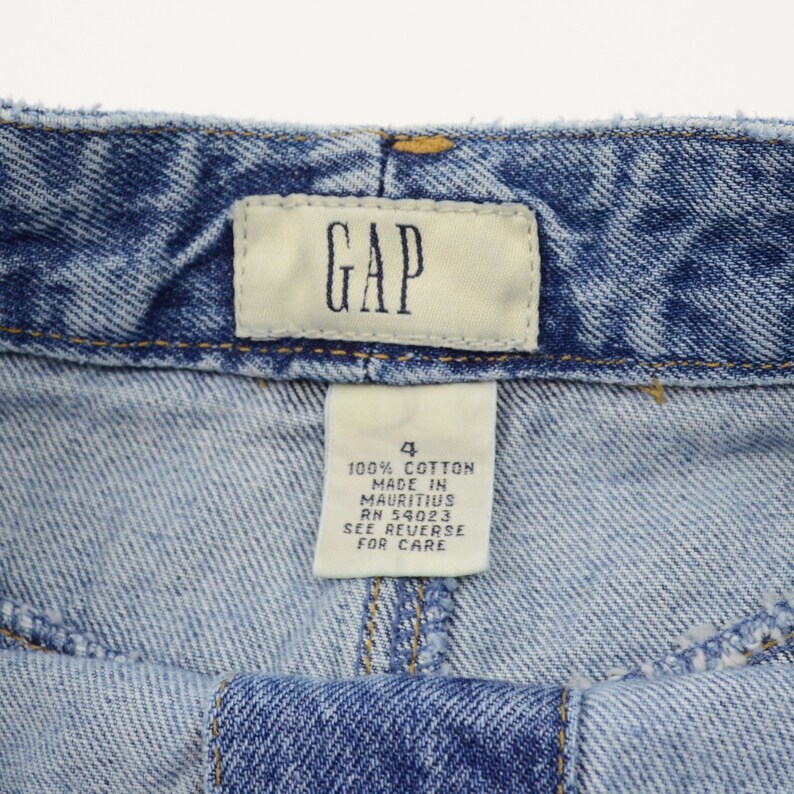 Vintage Gap High Rise Denim Button Up Skirt Size 27