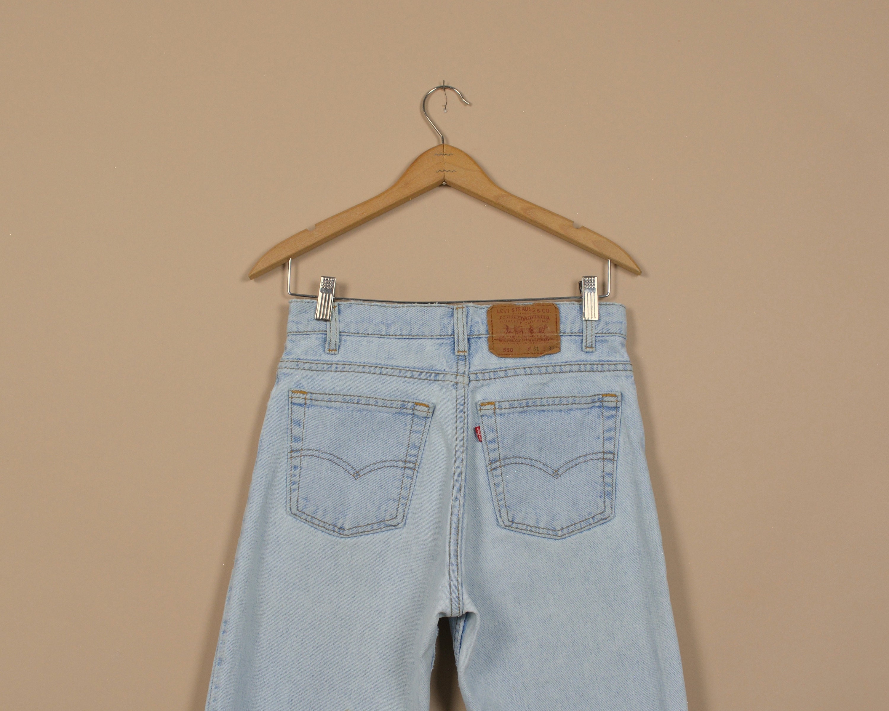 Levi's 550 Light Wash Vintage Denim Jeans - Etsy
