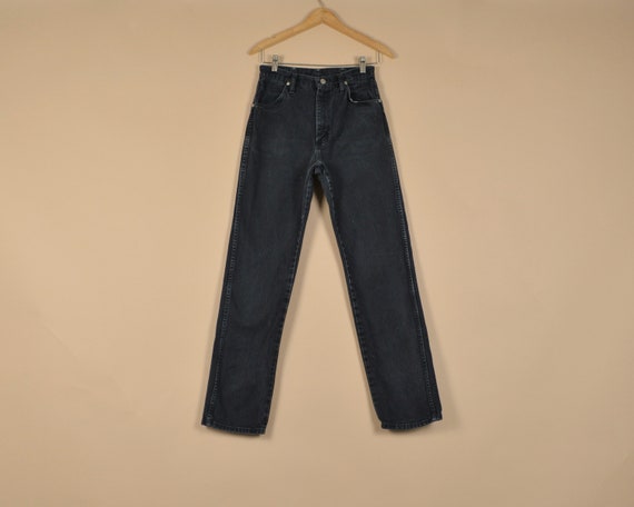 Wrangler Size 26 Black Bareback Vintage Denim Jea… - image 2