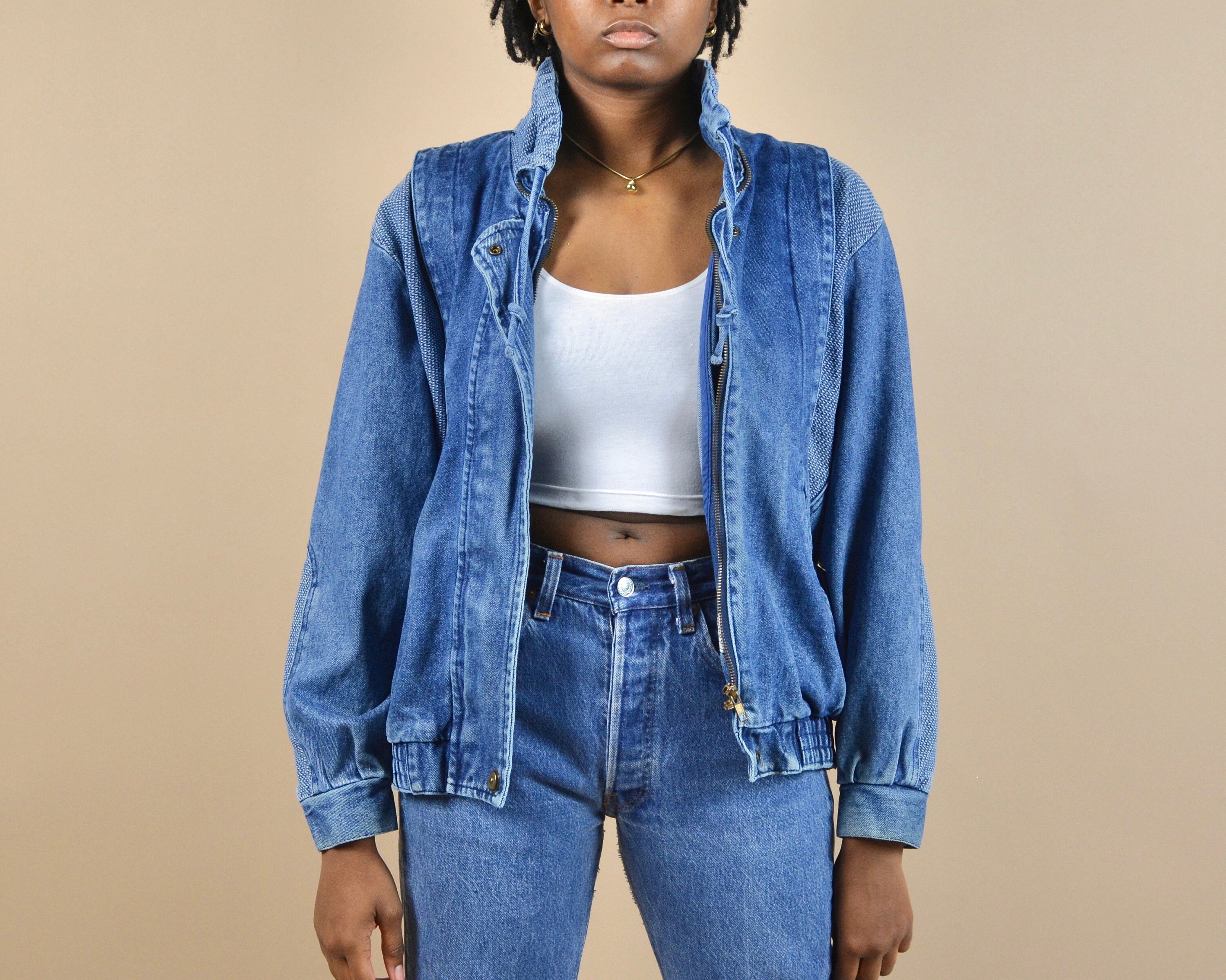 weathered blues denim jacket