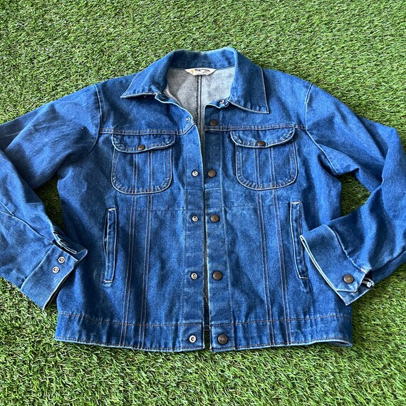 Key Imperial Vintage Denim Trucker Jacket - image 3