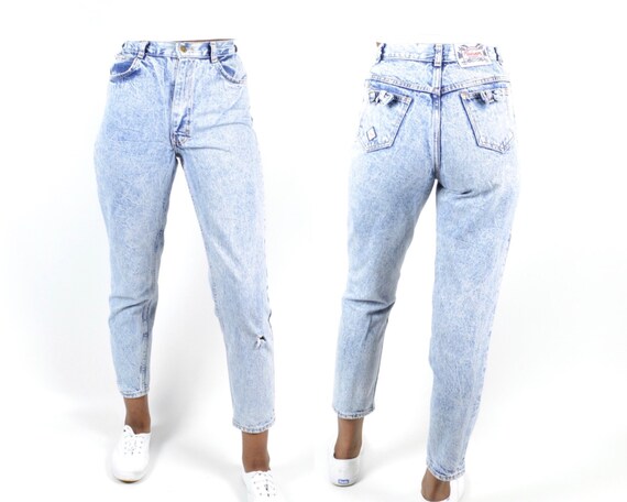 high waisted bow jeans