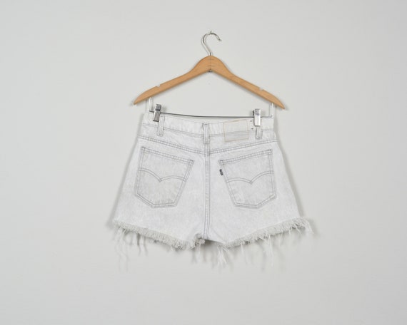 Levi's Grey 550 Vintage Cutoff Denim Shorts - image 1