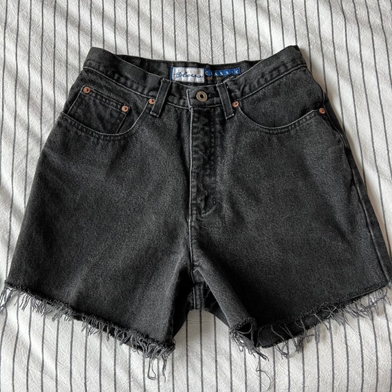 EXP black vintage denim cutoff shorts - image 4