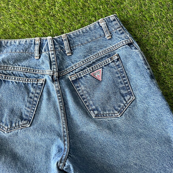 Guess Size 30 Button Fly Vintage Denim Cutoff Sho… - image 5