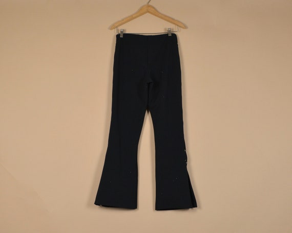 90s/Y2K Black Split Flare Pants - image 2