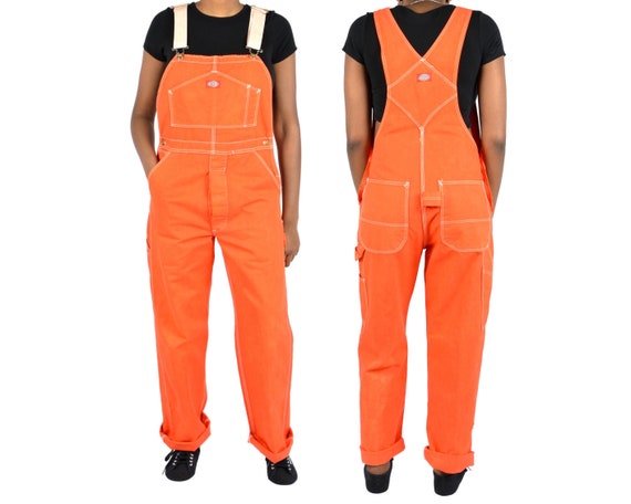 Dickies Size M Orange Denim Vintage Hand Dyed Dung
